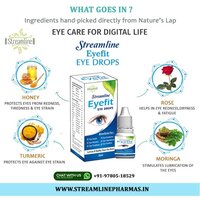 Eyefit Eye Drops - Refreshing Solution For Dry Eyes, Conjunctivitis, Swelling, Irritation, Tearing, Strained Eyes | Comfort And Relief