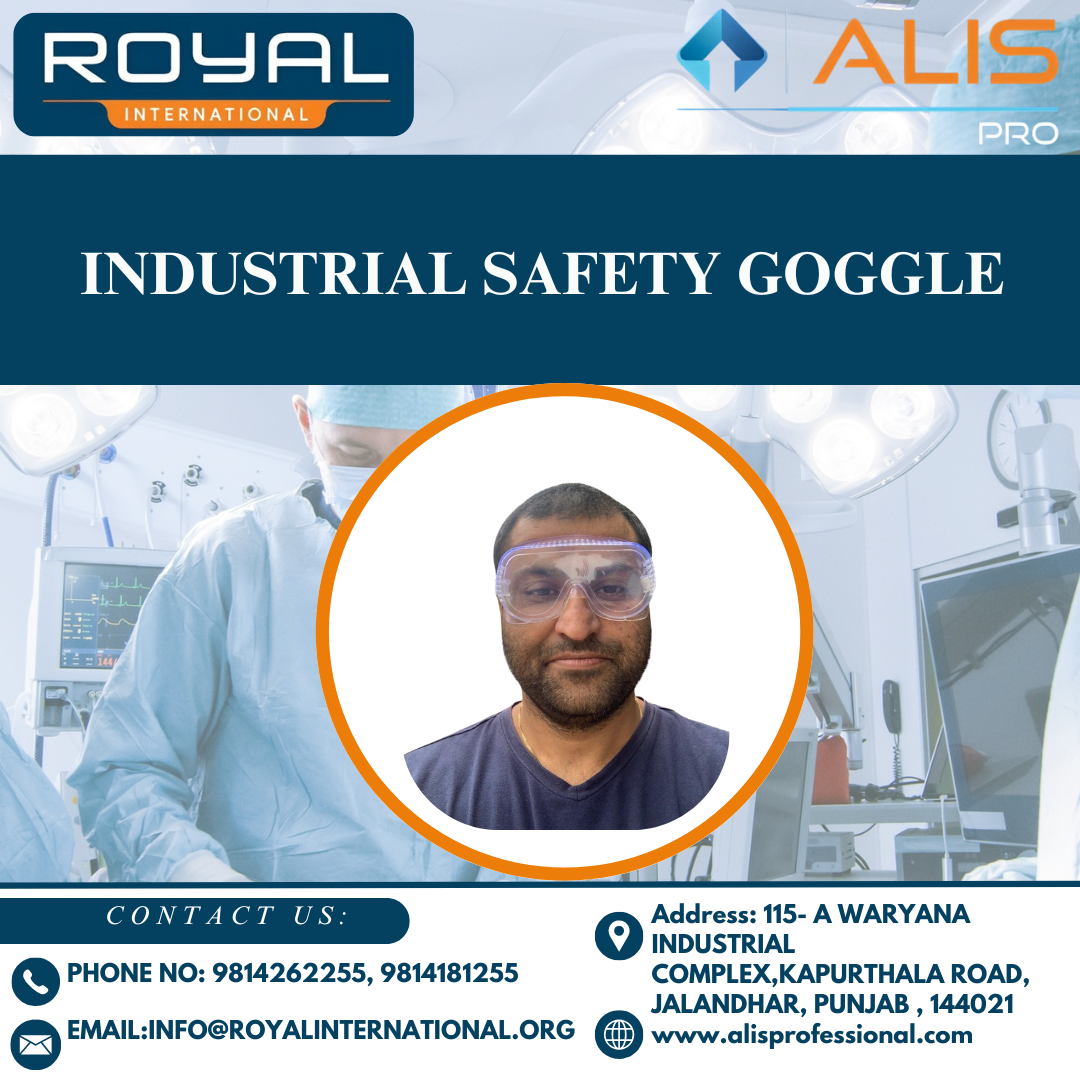 Industrial Safety Goggles - High-Quality Plastic Material, Multiple Sizes Available, Transparent Color, For Hazardous Environments