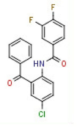 N-(2-Benzoyl-4-chlorophenyl) -3,4-difluorobenzamide