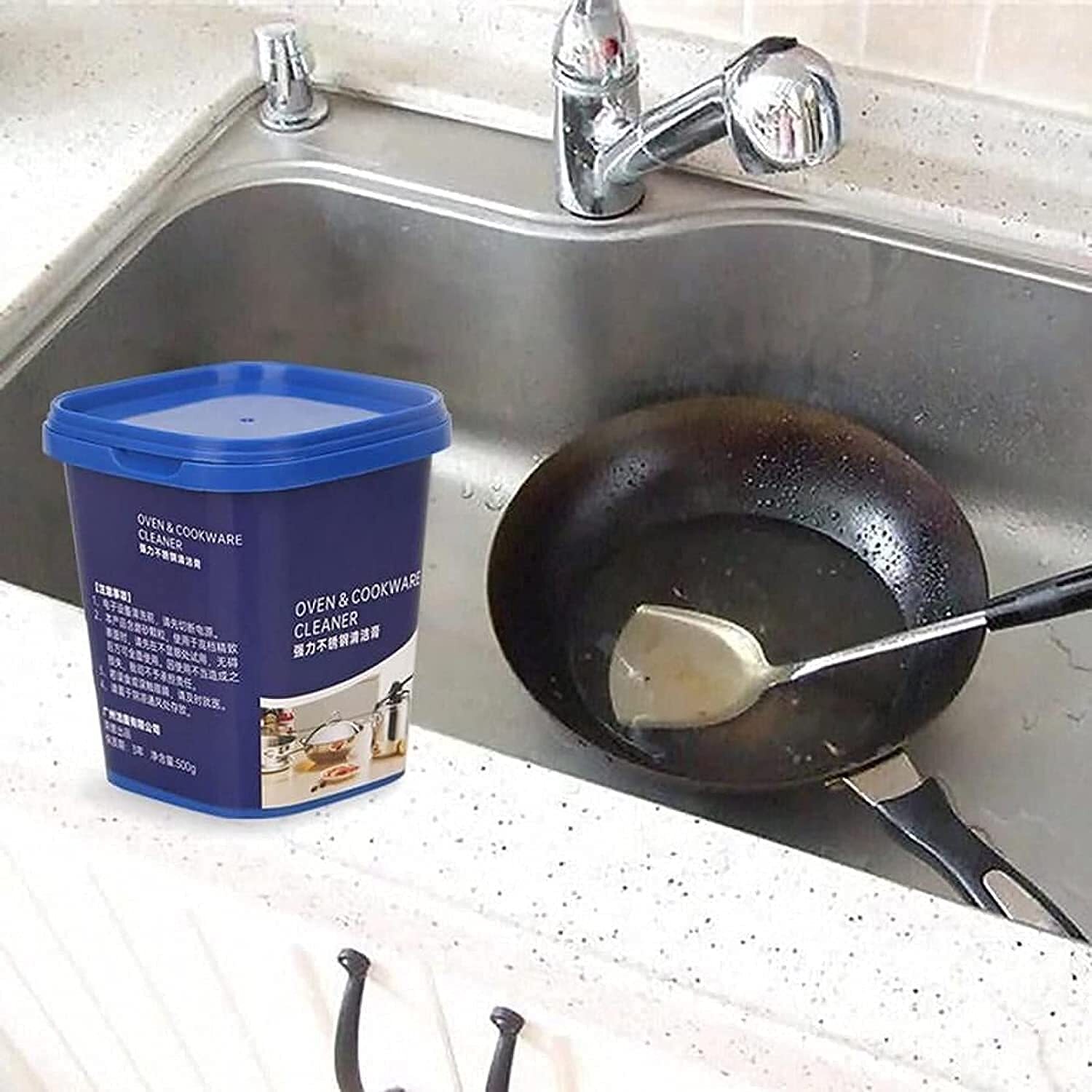 Stainless Steel Cleaning Paste - 400 Gm | Waterless Eco-friendly Strong Decontamination For Kitchen Utensils & Cookware