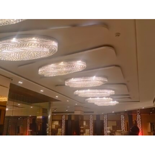 Oval Crystal Ceiling Chandelier