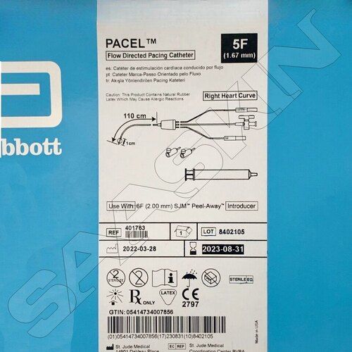 Abbott PACEL Bipolar Pacing Catheter, Right Heart Curve