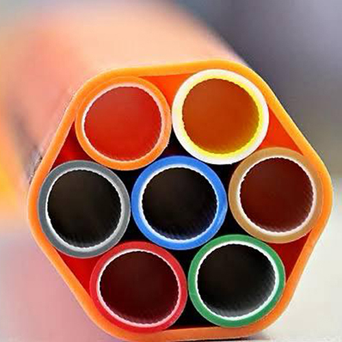 Multi Duct Hdpe Round Pipes - Color: Orange