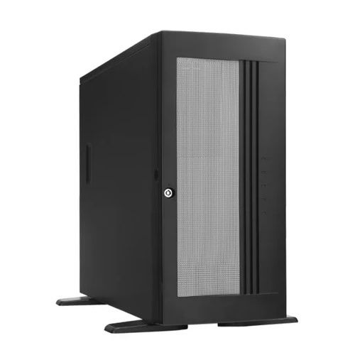 500W Mild Steel Tower Power Supply Cabinet - Color: Black