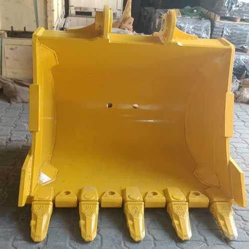 Heavy Duty Excavator Bucket - Color: Yellow Paint Coated