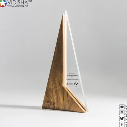 कस्टम एक्रिलिक क्रिस्टल पुरस्कार ट्रॉफी - विदिशा