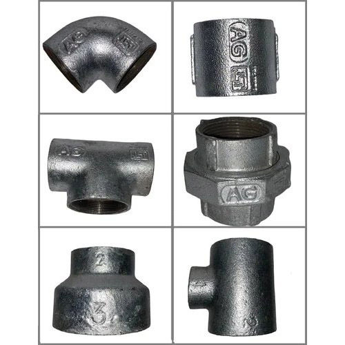 Gi Malleable Pipe Fitting - Color: Silver