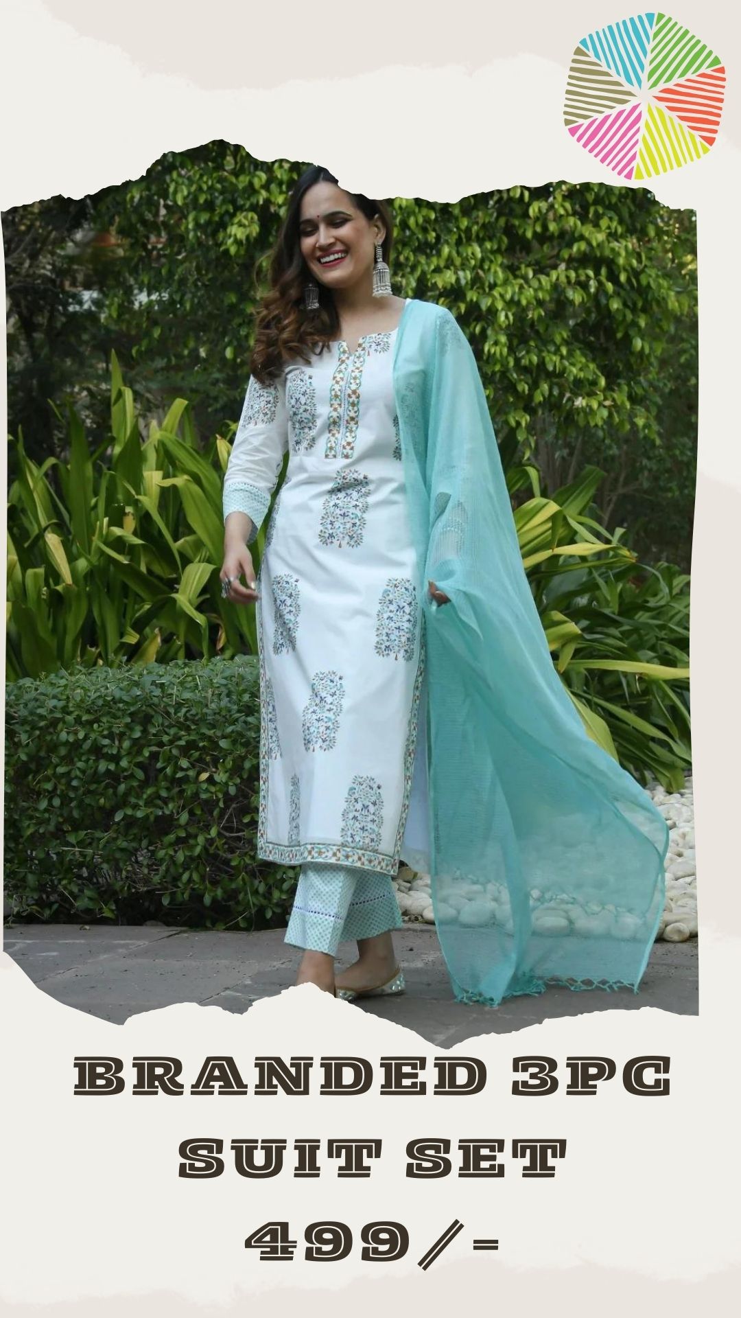 Ladies Kurti Set - High-quality Cotton, Available In M, L, S, Xl Sizes - Washable Printed Pattern For Elegant Party Wear