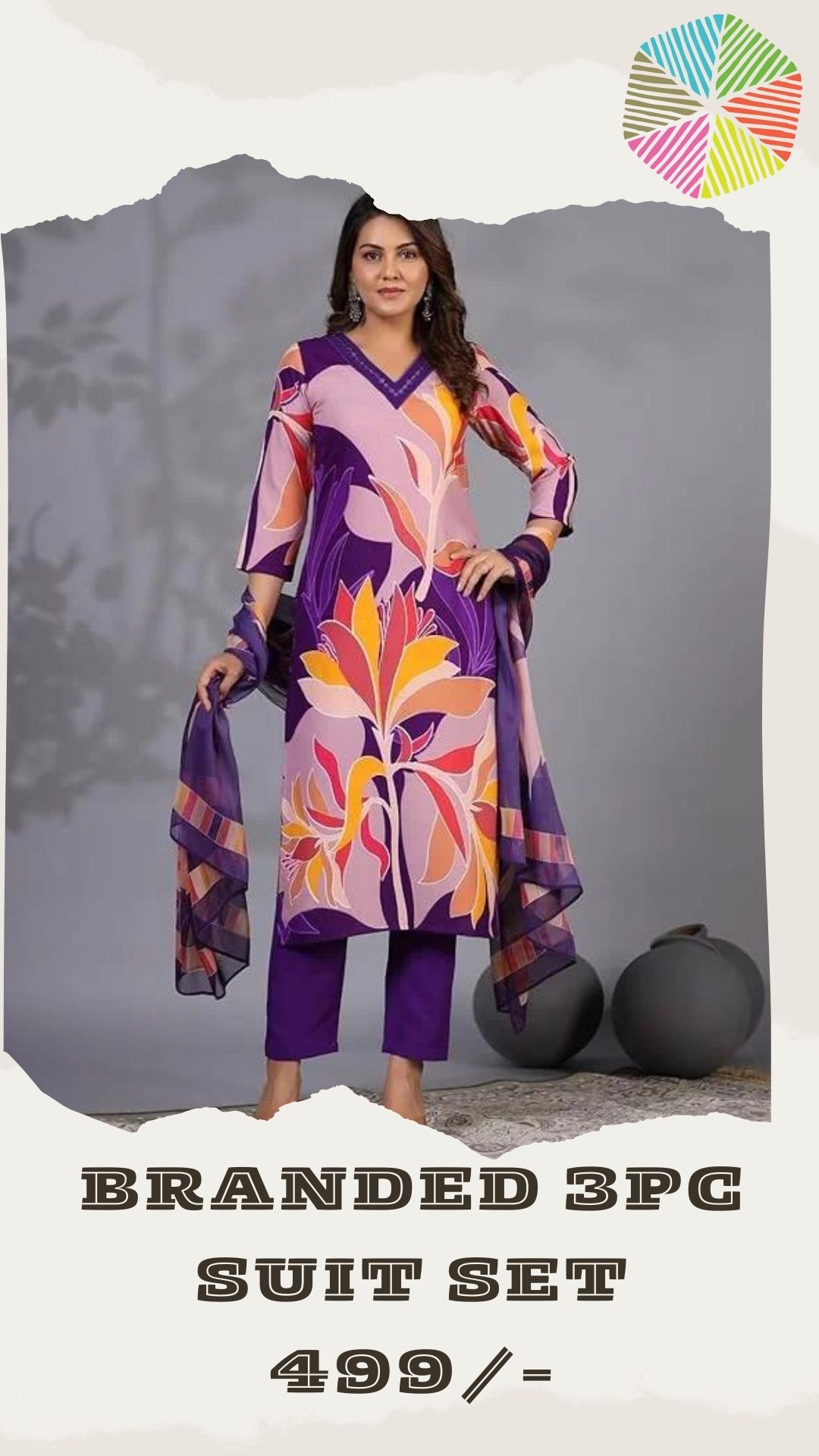 Ladies Kurti Set - High-quality Cotton, Available In M, L, S, Xl Sizes - Washable Printed Pattern For Elegant Party Wear