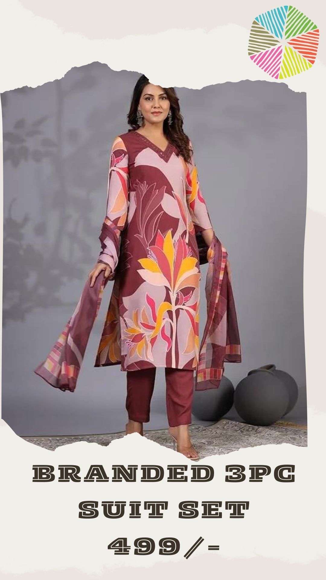 Ladies Kurti Set - High-quality Cotton, Available In M, L, S, Xl Sizes - Washable Printed Pattern For Elegant Party Wear