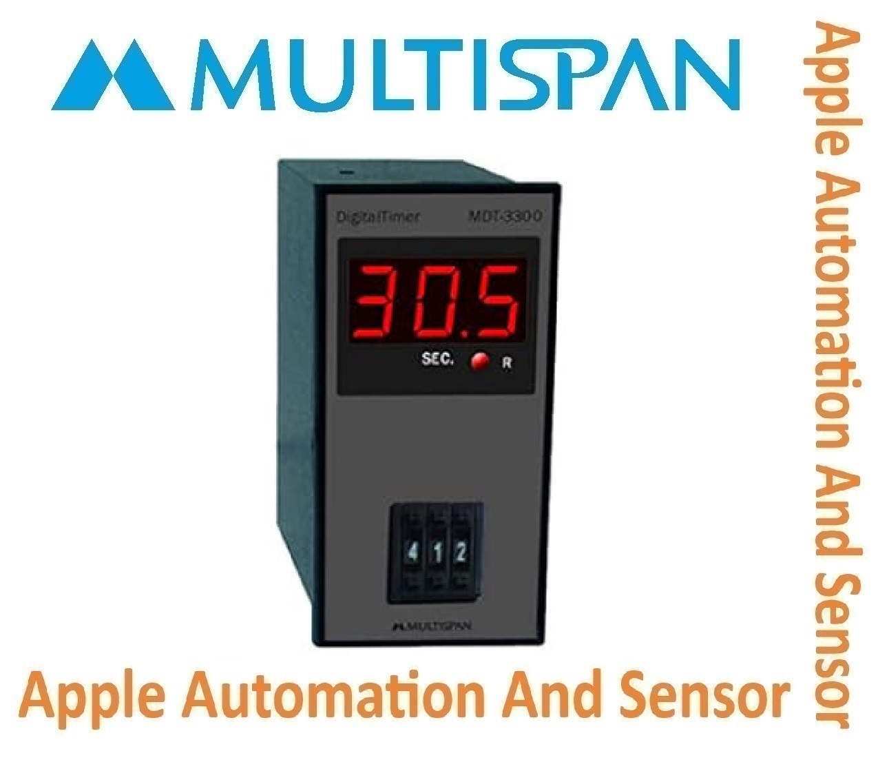 Mdt-2300st Multispan Thumbwheel 3 Digit Timer - Double Display, Universal Input Pid Controller, Double Relay, 4+4 Digit Functionality | Ideal For Process Control & Automation