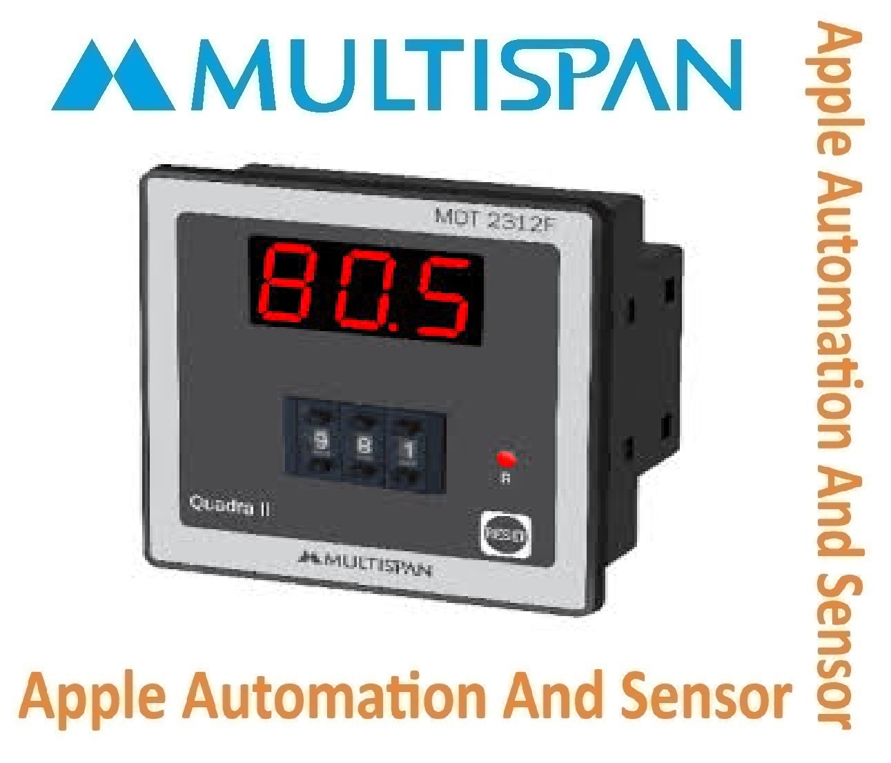 Mdt-1310f Multispan Thumbwheel 3 Digit Timer - Double Display, Universal Input Pid Controller, Dual Relay Output, Alarming Feature