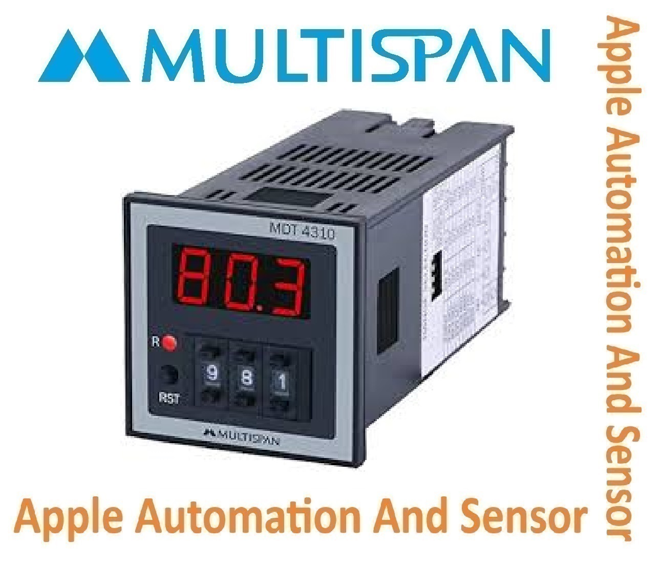 Mdt-1310f Multispan Thumbwheel 3 Digit Timer - Double Display, Universal Input Pid Controller, Dual Relay Output, Alarming Feature