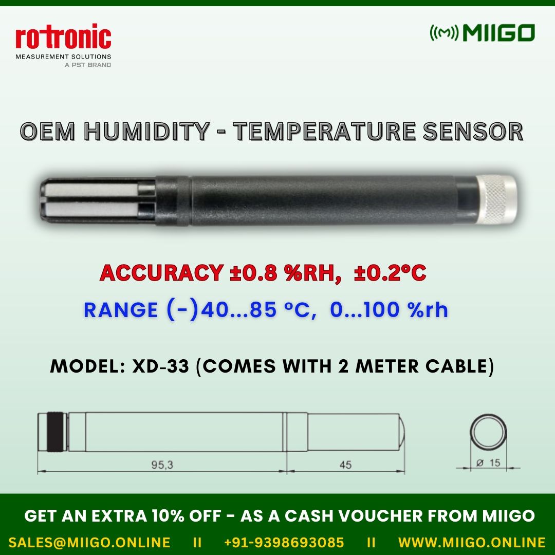 XD-33-HUMIDITY - TEMPERATURE SENSOR FROM ROTRONIC