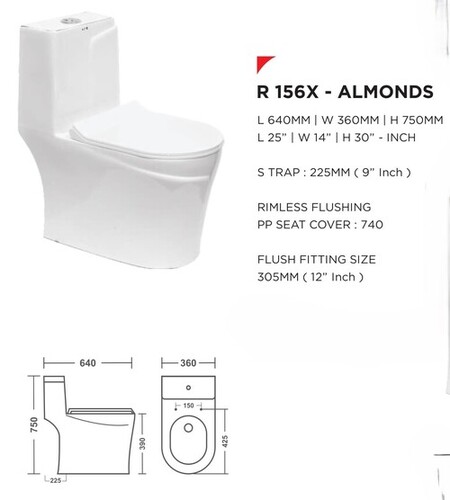 R 156 X-Almonds - Installation Type: Floor Mounted