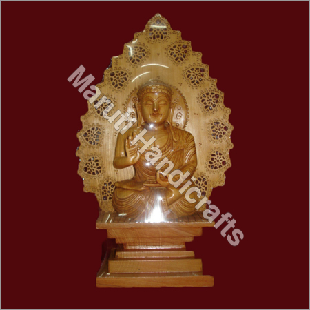 प्राचीन लकड़ी बुद्ध