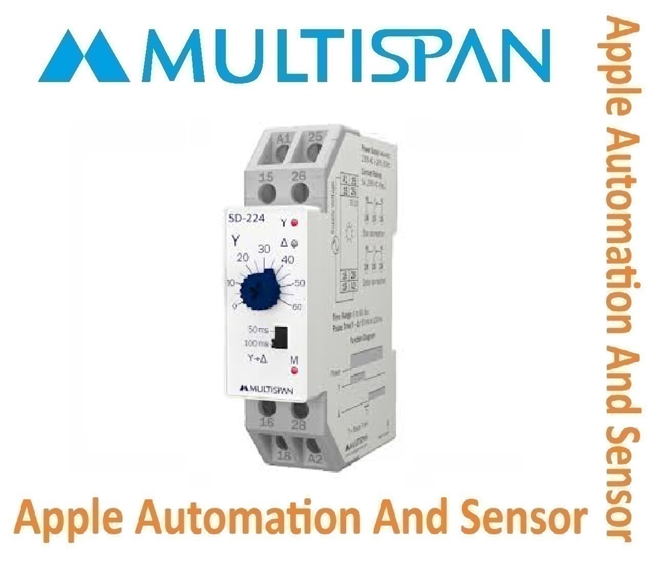 Dt-10s-4/30s-4/60s-4 Multispan Din Rail Display Timer- Analog Timer