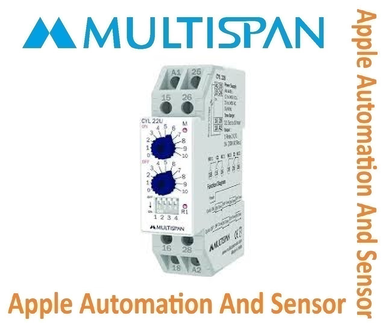 Pod-22 Power Off Delay Timer Multispan Din Rail Display Timer- Analog Timer