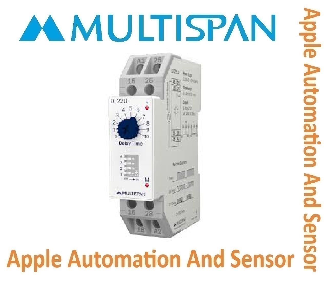 Pod-22 Power Off Delay Timer Multispan Din Rail Display Timer- Analog Timer