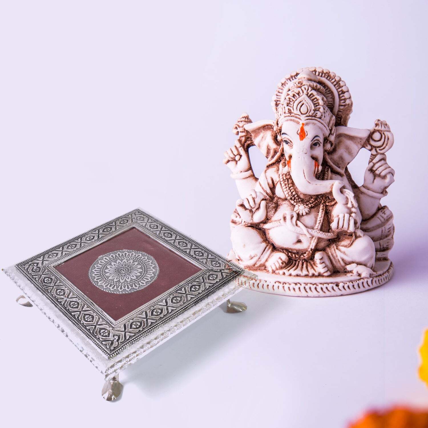 Silver - Square Pooja Chowki Patlas