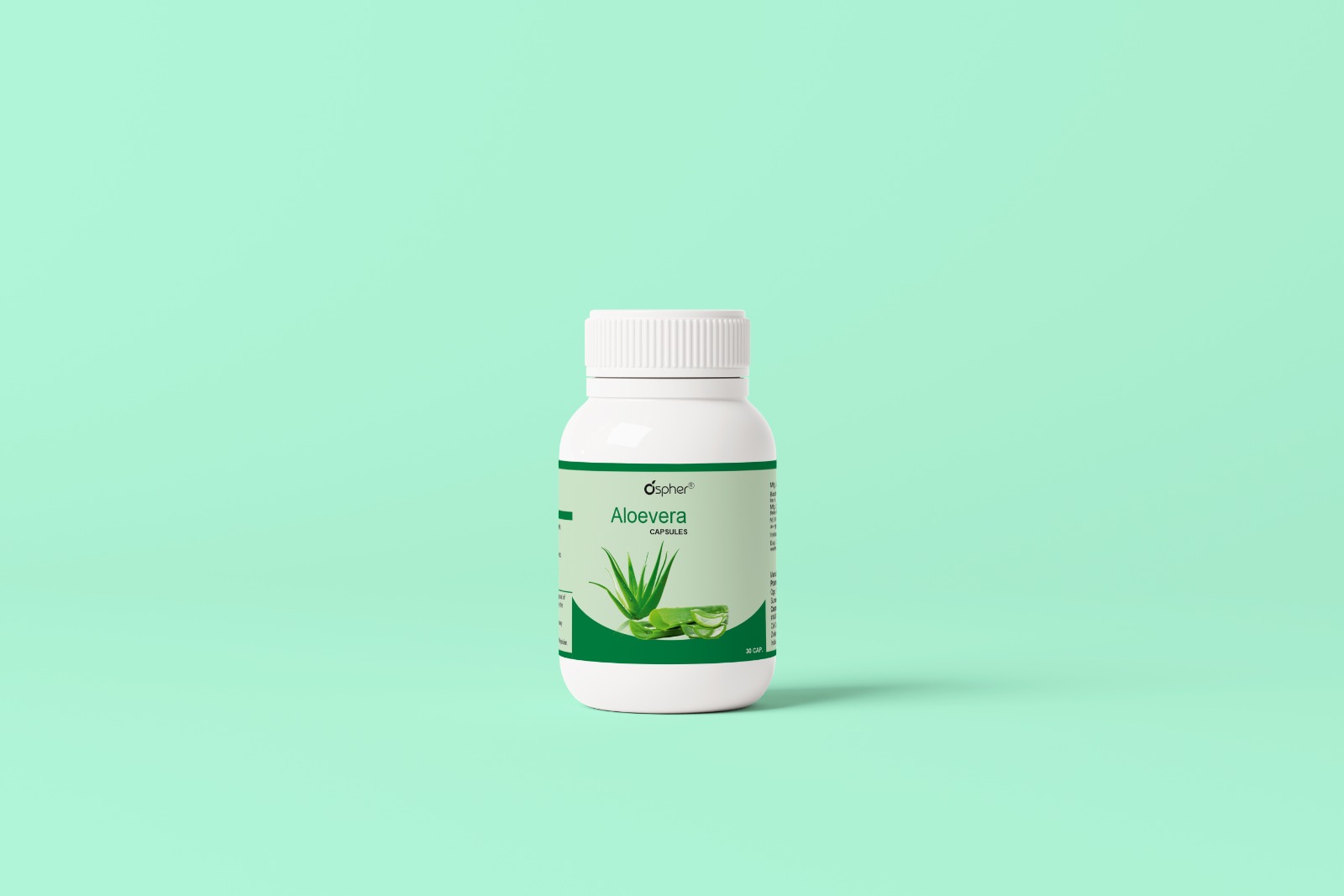 Herbal Aloe Vera Capsules - Pure Aloe Vera Extract Supports Healthy Digestion & Boosts Immune System Suitable For All Age Groups