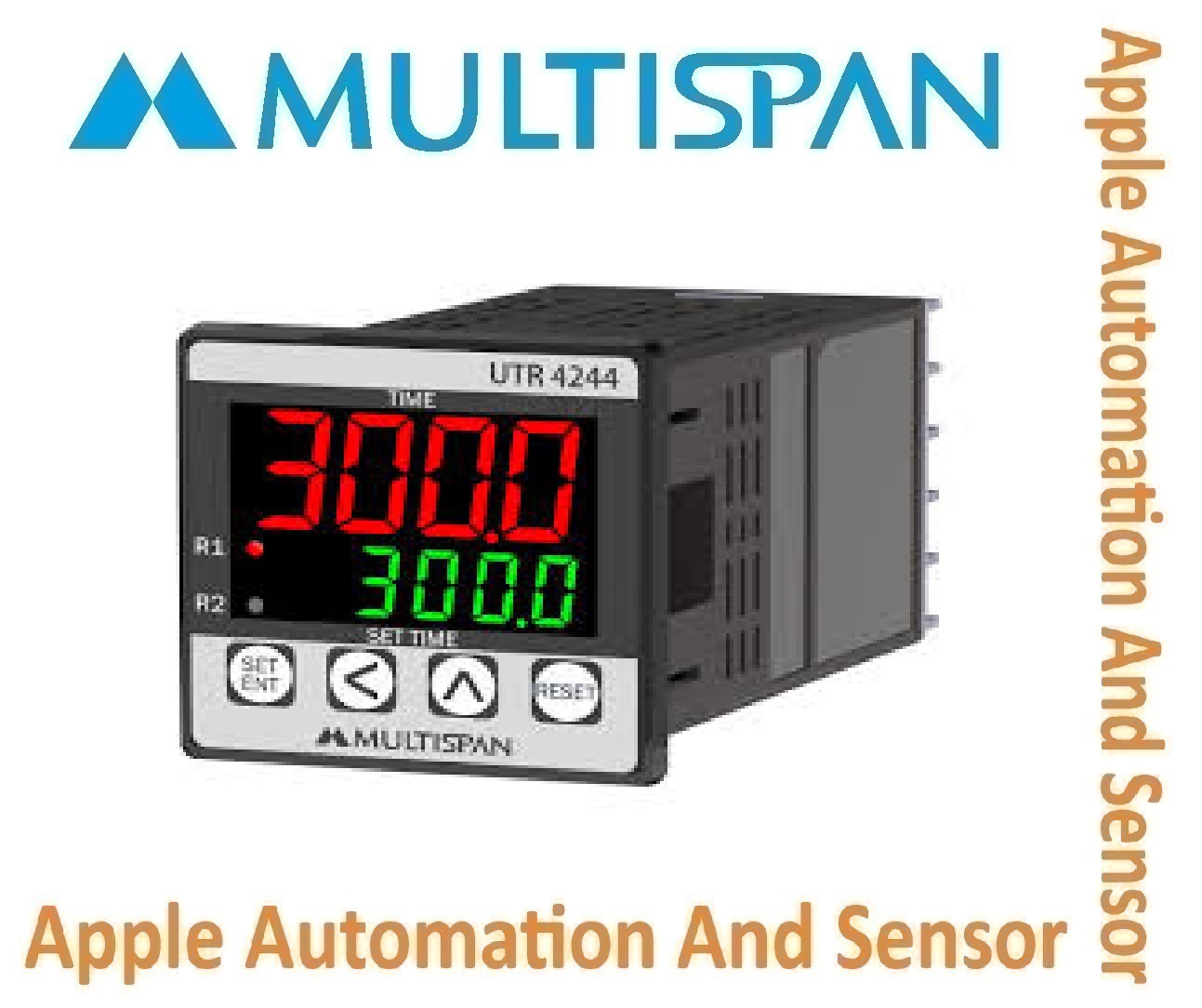 Utr-1244 Multispan Universal Range Digital Timers - Double Display Universal Input Pid Controller, 4+4 Digit, Dual Relay Functionality, 1 Year Warranty