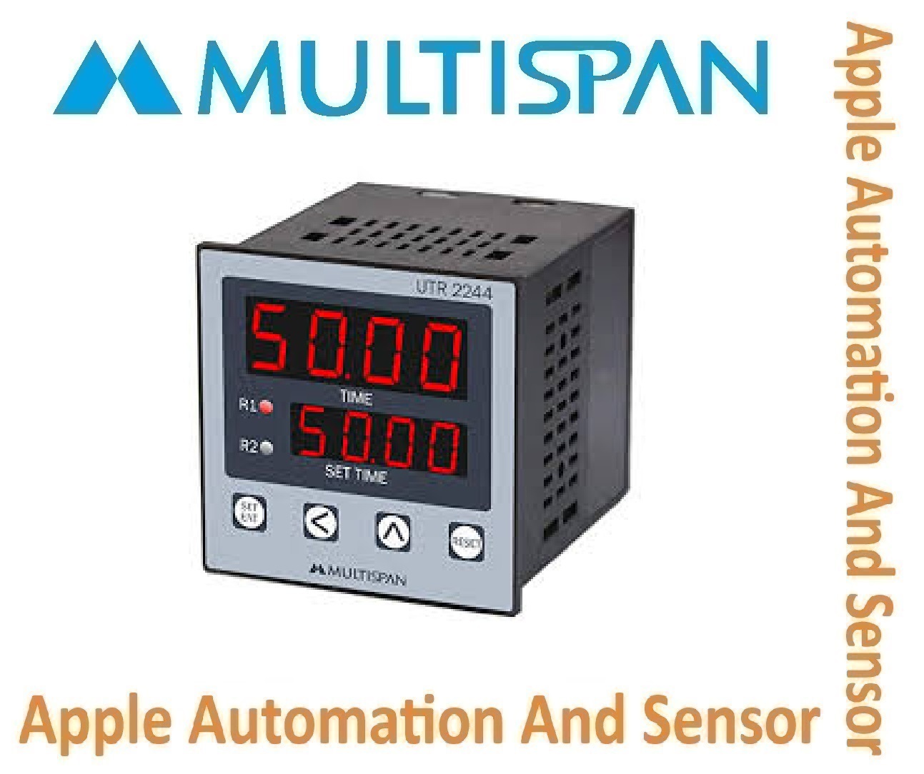 Utr-1244 Multispan Universal Range Digital Timers - Double Display Universal Input Pid Controller, 4+4 Digit, Dual Relay Functionality, 1 Year Warranty