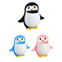 Wall Mounted Penguin Design Toothpaste Holder - Plastic, 7.8x1x7.8 Cm | Cute Animal Toothbrush Holder, Versatile Phone & Remote Controller Organizer