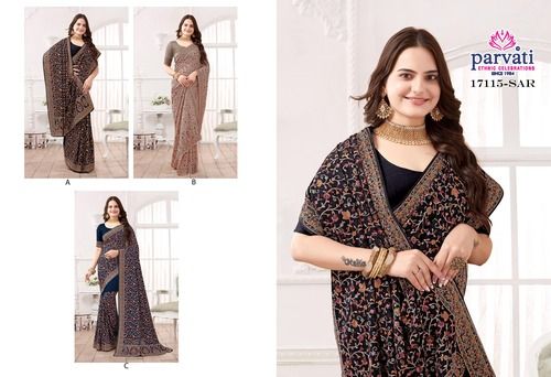 Parvati Multicolor Georgette Saree -17115