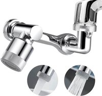 Swivel Faucet Extender - Solid Brass & Abs Plastic | 2 Water Modes, 1080â° Rotating Arm, Fits 99% Faucets, Tool-free Installation, 4-layer Filter