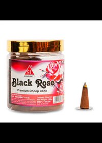Black Rose Dhoop Cone - Black Rose Essence, Rare Resins, Holy Herbs | Ideal For Spiritual Ceremonies, Symbolizes Wisdom And Respect, Comforting Aroma