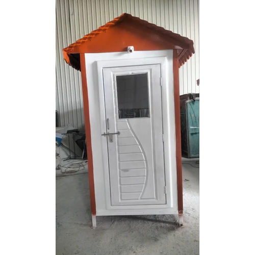 Frp Security Guard Cabin - Color: White & Brown