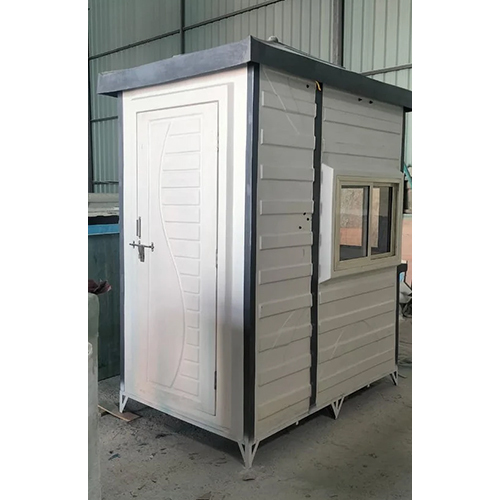 Rectangular Frp Portable Security Cabin - Color: White & Grey