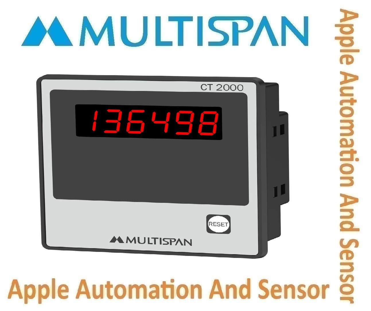 Ct-1000 Multispan Counter Totaliser - Double Display, Universal Input Pid Controller, Dual Relay, 4+4 Digit Accuracy | 1 Year Warranty, Process Control Instruments
