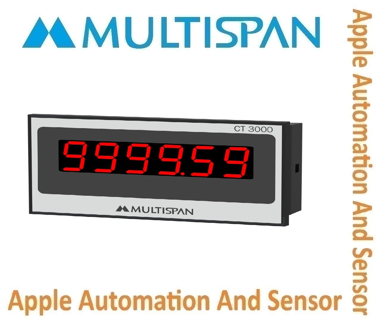 Ct-1000 Multispan Counter Totaliser - Double Display, Universal Input Pid Controller, Dual Relay, 4+4 Digit Accuracy | 1 Year Warranty, Process Control Instruments