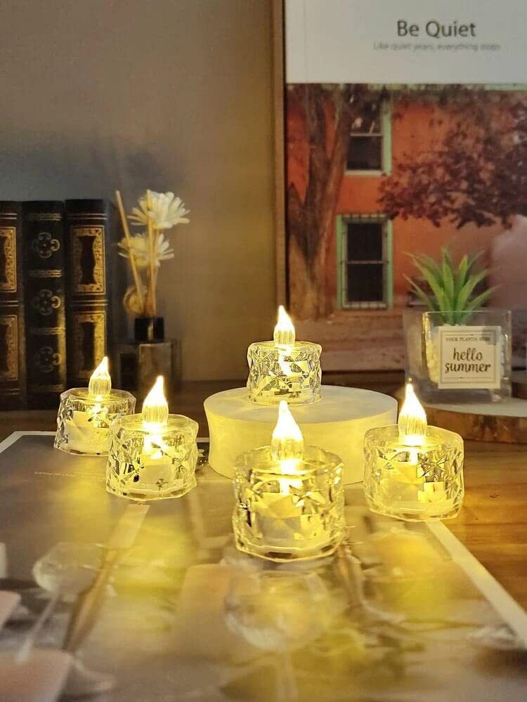 Transparent Acrylic Led Tea Light Candle