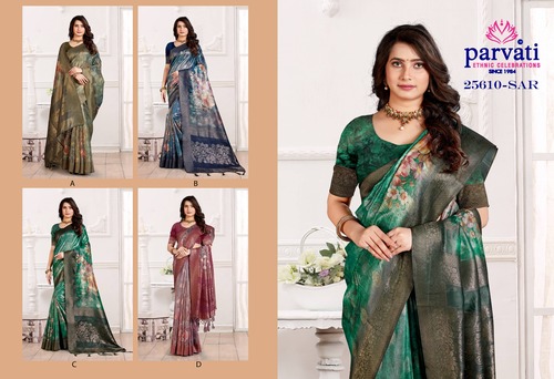 Parvati Multicolor Tissue Saree -25610