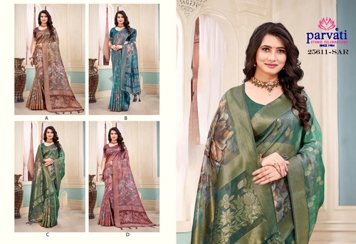 Parvati Multicolor Tissue Saree -25611