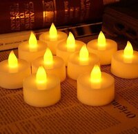 Led Tealight Candle - Acrylic Material, 10x5x4 Cm | Flameless, Smokeless, Perfect For Events, Romantic Home Decor, Gift-ready Set Of 12 Pcs
