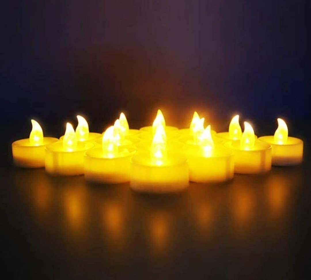 Led Tealight Candle - Acrylic Material, 10x5x4 Cm | Flameless, Smokeless, Perfect For Events, Romantic Home Decor, Gift-ready Set Of 12 Pcs