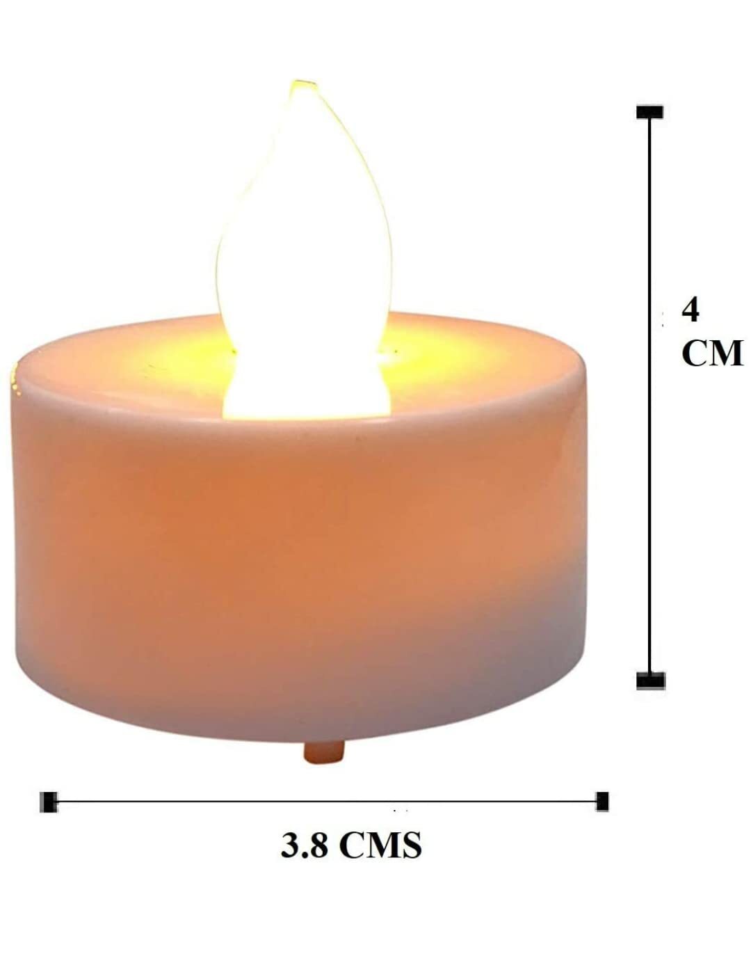 Led Tealight Candle - Acrylic Material, 10x5x4 Cm | Flameless, Smokeless, Perfect For Events, Romantic Home Decor, Gift-ready Set Of 12 Pcs