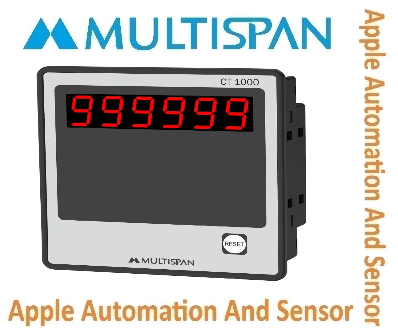 Ct-3000 Multispan Counter Totaliser - Double Display, Universal Input, Pid Controller, Double Relay, 4+4 Digit, 1 Year Warranty, Versatile Functionality
