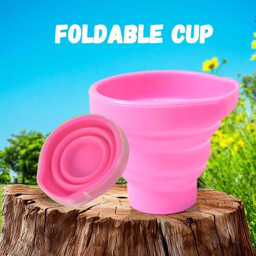 Round Silicone Foldable Glass, Foldable Travel Mug s