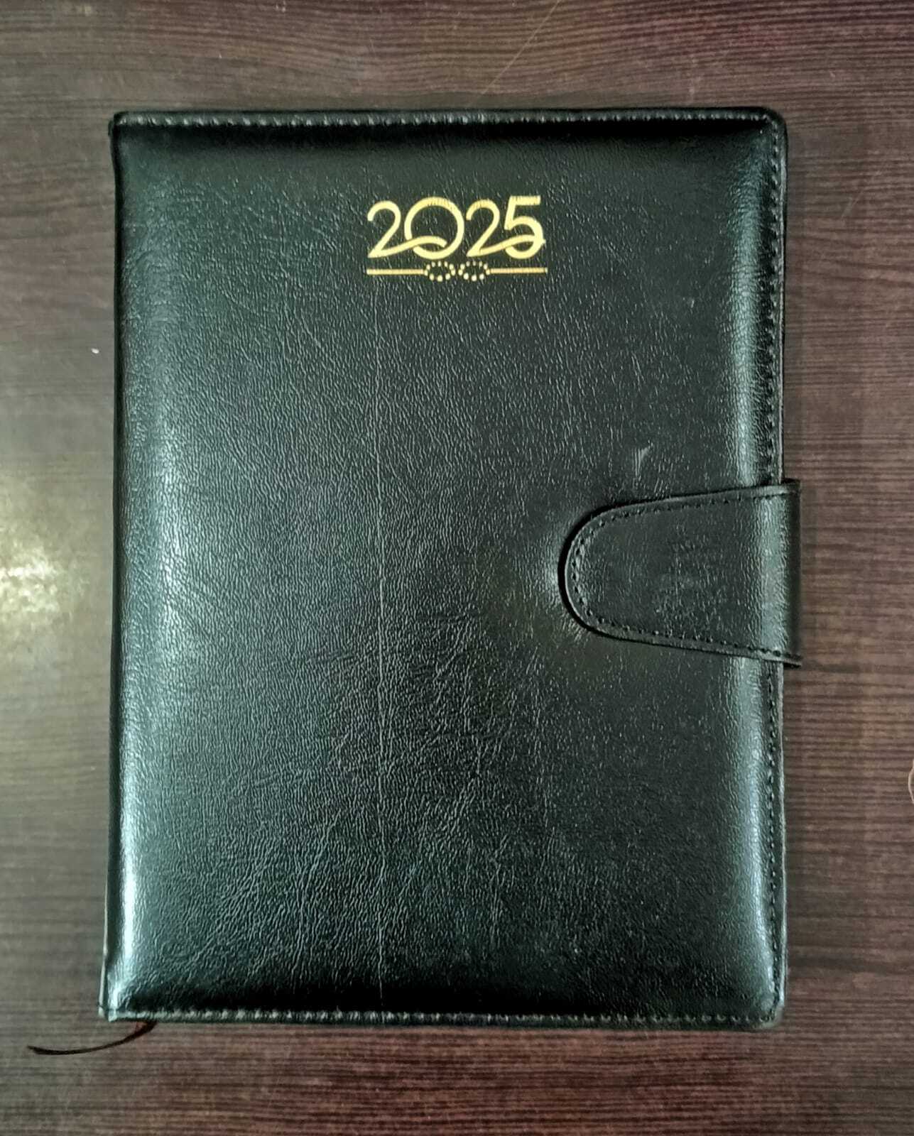 Corporate Diary - Leather, Rectangular | Brown Color, Lightweight Design, Elegant Ribbon Bookmark, Ideal For Travel And Gifting