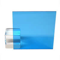 Plain Plastic Sheet - Rigid Plastic, 8 Ft Length, Blue Color | Clear Design For Maximum Light Transmission, Ideal For Industrial And Creative Use