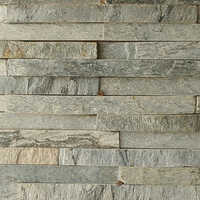 60cm X 15cm X 1.5 To 2.0cm Silver Shine Slate Wall Clading - External Wall Materials: Stone