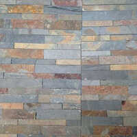 60Cm X 15Cm X 1.5 To 2.0Cm Jack Multi Slate Wall Clading - External Wall Materials: Stone