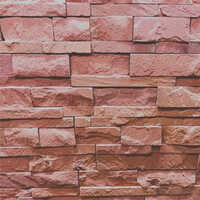60cm X 15cm X 1.5 To 2.0cm Agra Red Sandstone Wall Clading - External Wall Materials: Stone