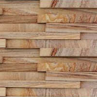 60cm X 15cm X 1.5 To 2.0cm Rainbow Sandstone Wall Clading - External Wall Materials: Stone