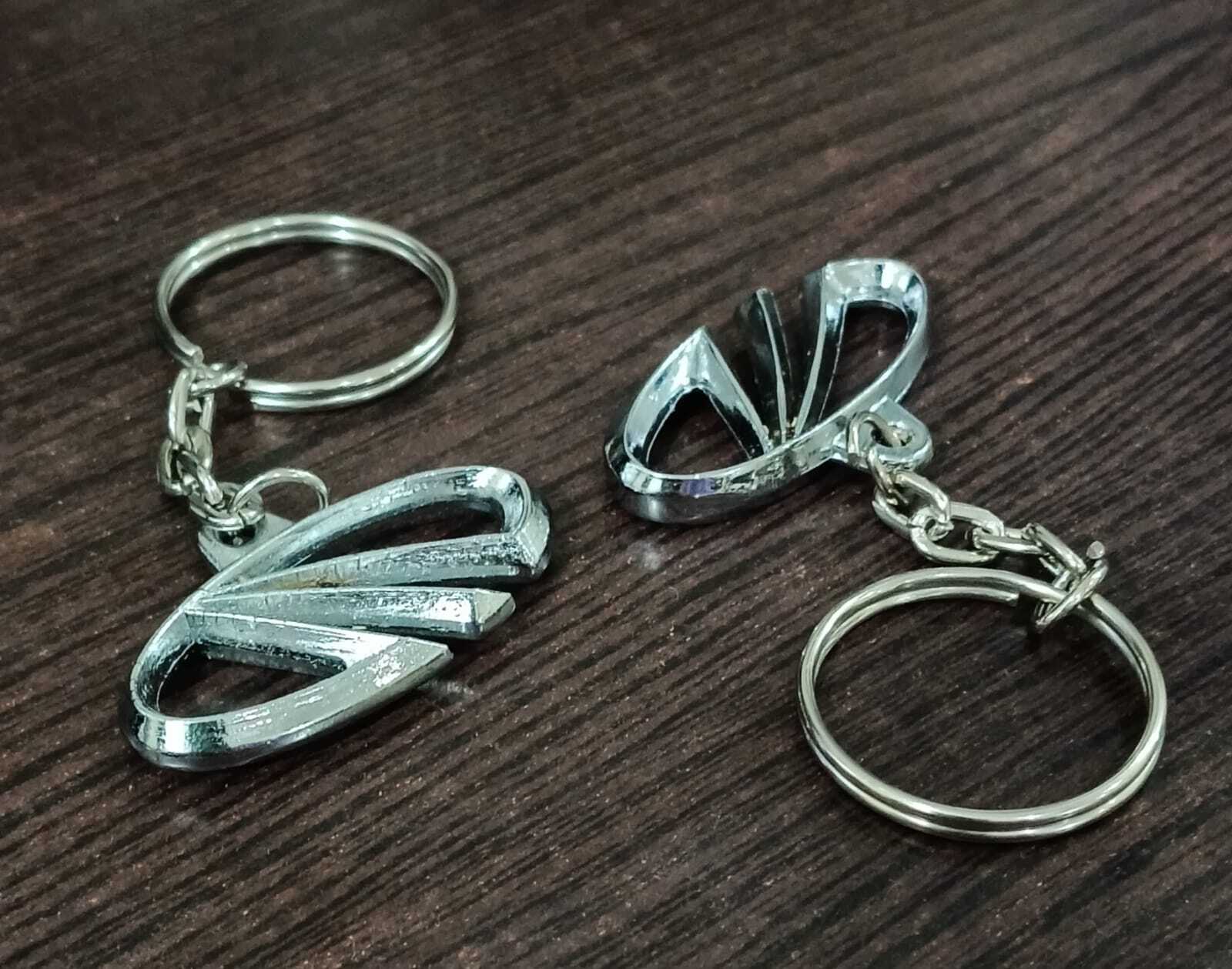 Mahindra Logo Keychain - Metal Steel, Compact And Lightweight Design | Rugged Brushed Finish, Ideal For Gifting And Stylish Travel Accessory